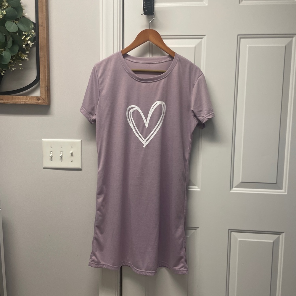 SHEIN Lavender T-Shirt Dress